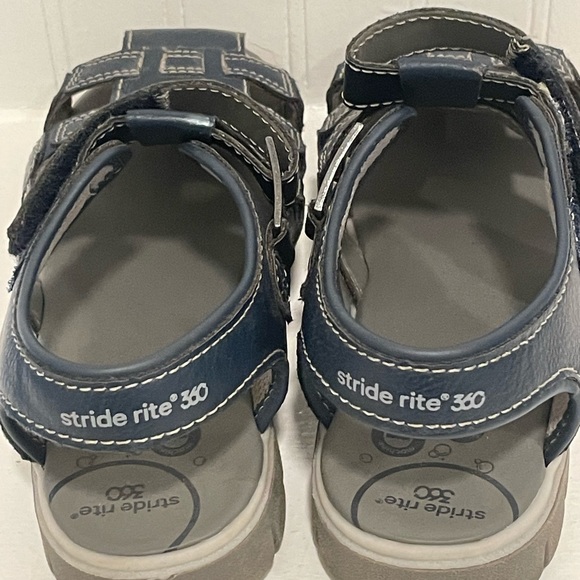 Stride Rite 360 Kids Sandals “Isaac Memory Foam size 12M Navy Blue - Picture 3 of 5